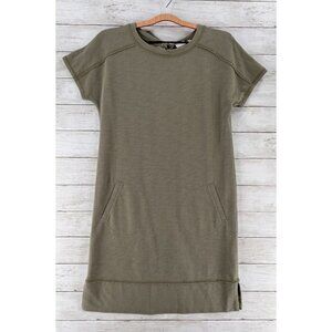 Chico's Zenergy Dress Women's 0 (US 4) Short Sleeve Pockets Green Lace Up Back